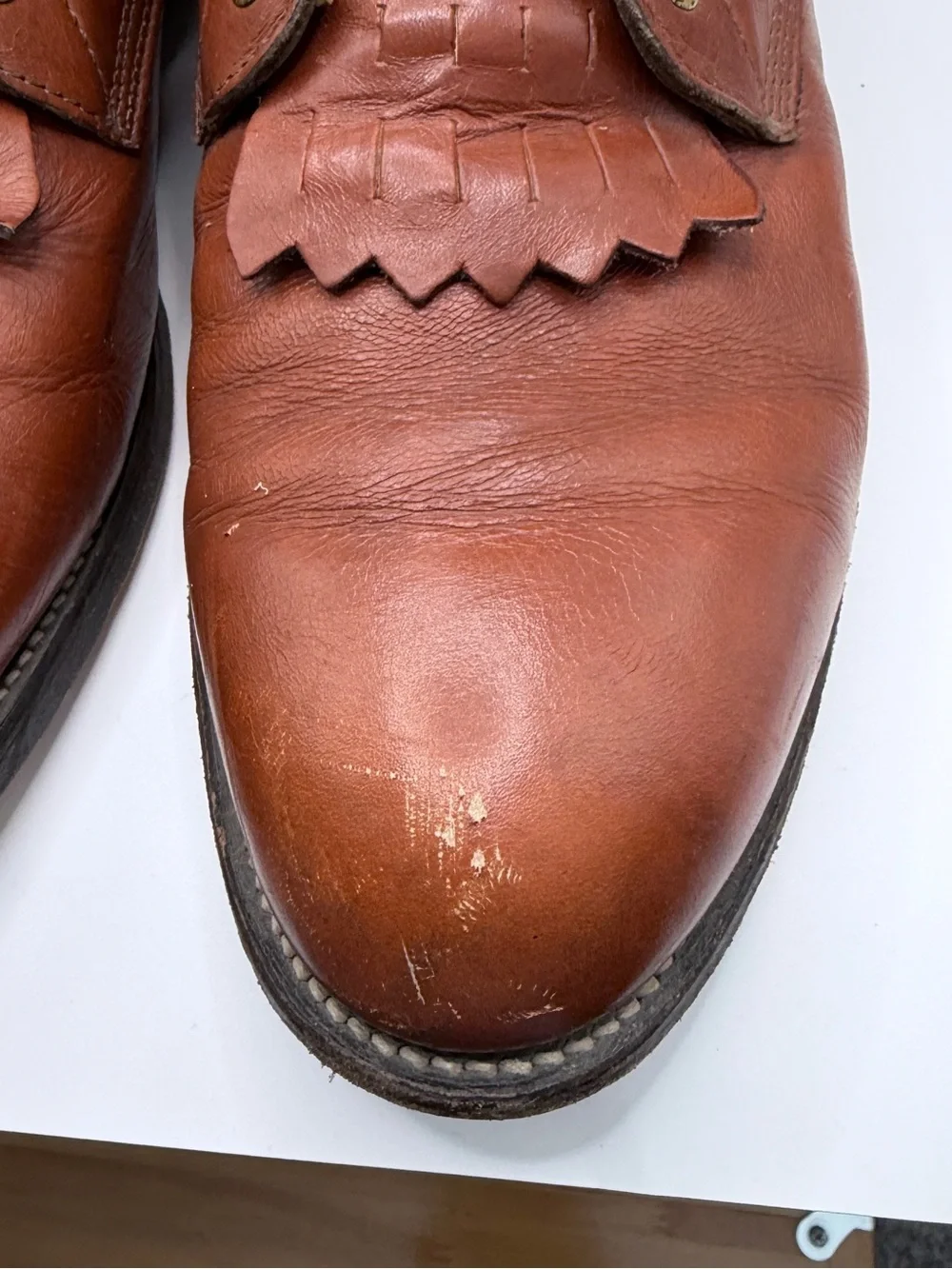 Justin Boots Brown Leather Lace-Up Roper Boots with Kiltie